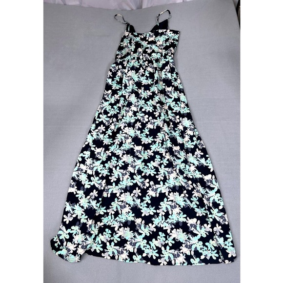 Banana Republic Dresses & Skirts - Banana Republic Maxi Dress Navy Blue 6 Floral V-Neck Sleeveless A-Line Long NWT